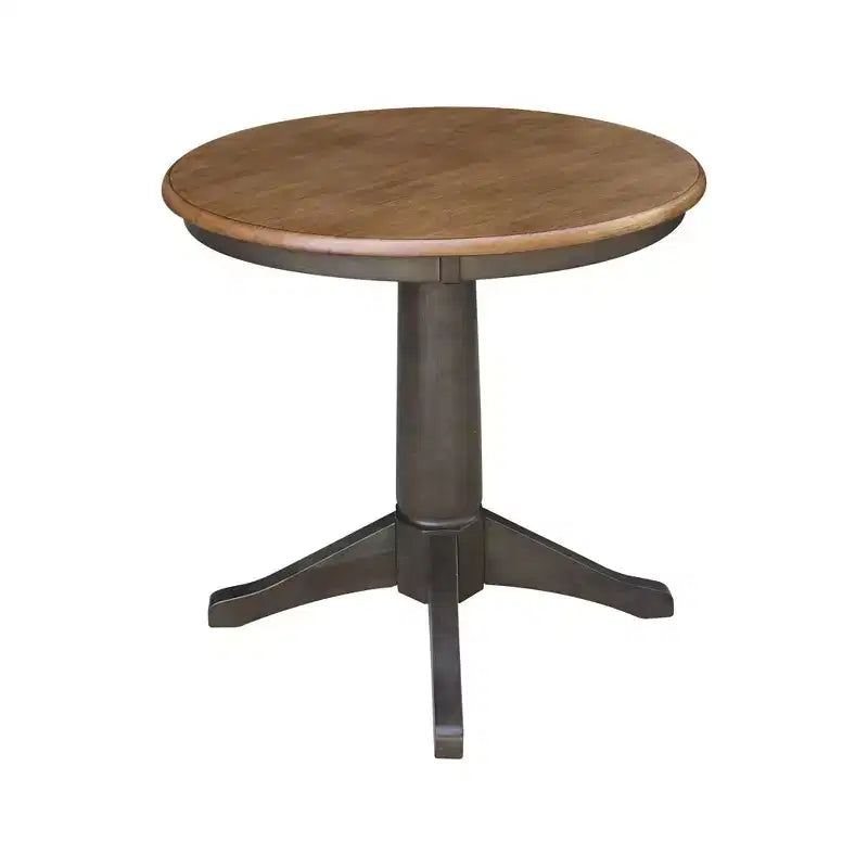 Tavolo con piedistallo Stacy piano rotondo noce americano marrone - International Concepts
