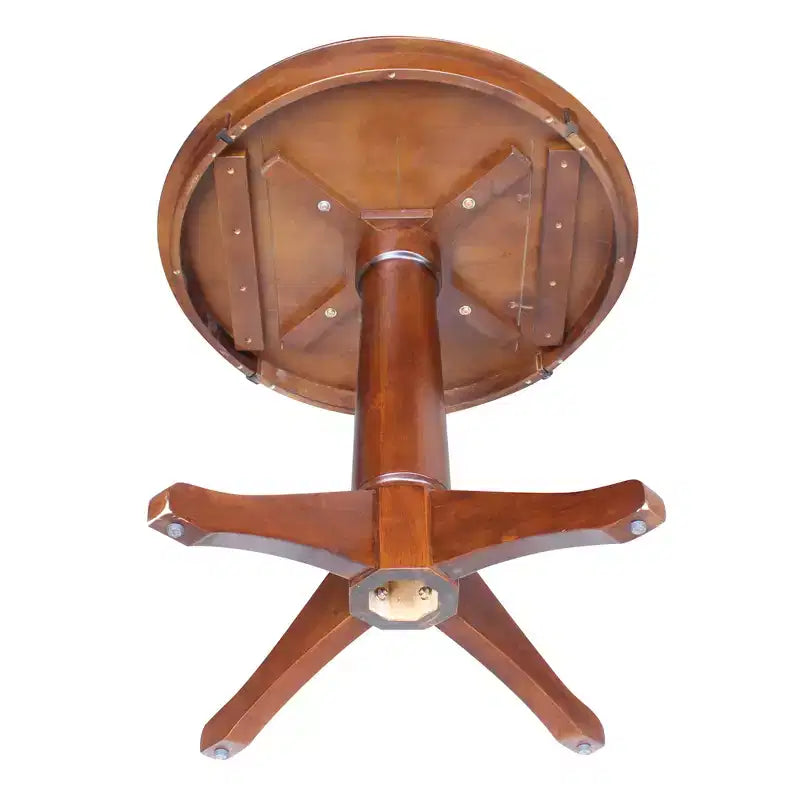 Tavolo con piedistallo Stacy piano rotondo noce americano marrone - International Concepts