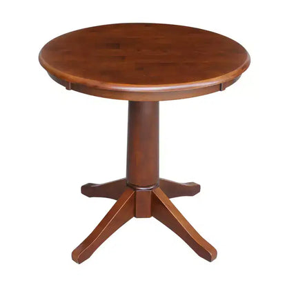 Tavolo con piedistallo Stacy piano rotondo noce americano marrone - International Concepts