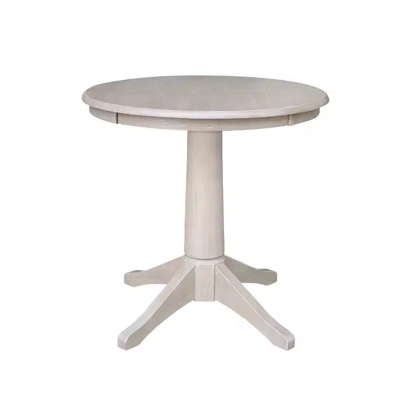 Tavolo con piedistallo Stacy piano rotondo noce americano marrone - International Concepts