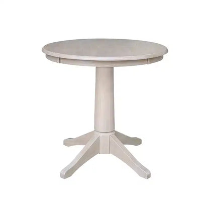 Tavolo con piedistallo Stacy piano rotondo noce americano marrone - International Concepts