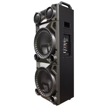 beFree Portable 12inch double subwoofer speaker system