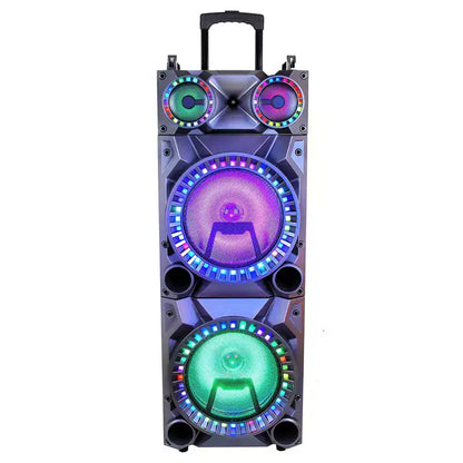 beFree Portable 12inch double subwoofer speaker system