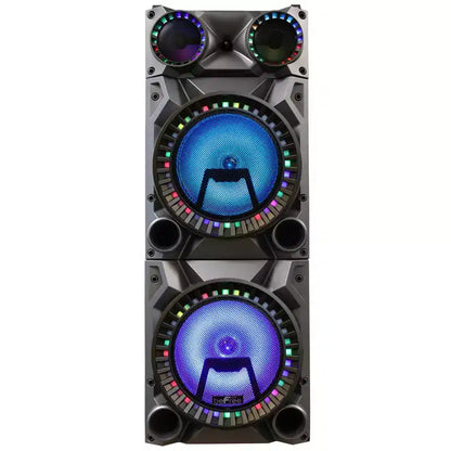 beFree Portable 12inch double subwoofer speaker system