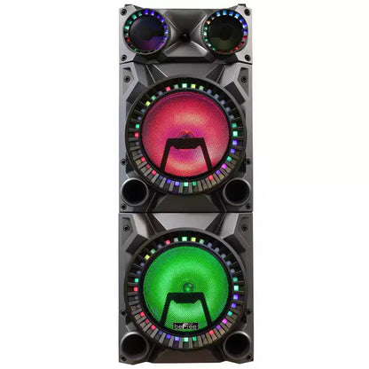 beFree Portable 12inch double subwoofer speaker system
