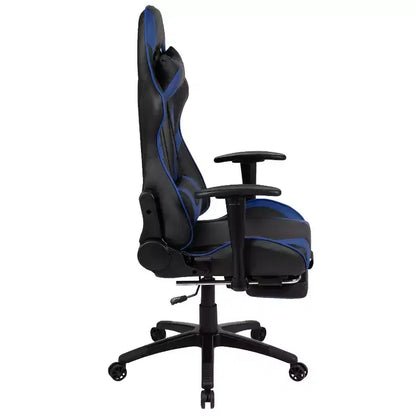 Flash Furniture X30 Gaming Chair Racing Office Ergonomic Computer Chair with Fully Reclining Back and Slide-Out Footrest in Red LeatherSoft