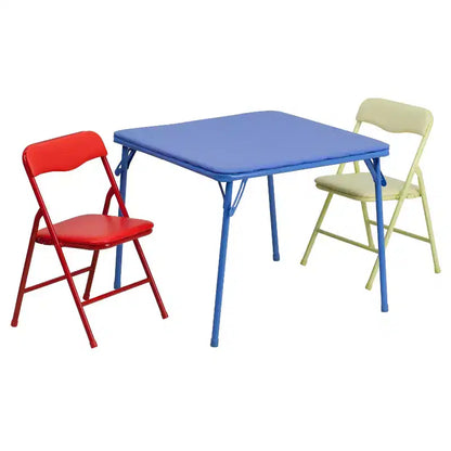 Emma e Oliver Set da tavolo e sedie pieghevoli a 3 pezzi per bambini - Set da tavolo per attività per bambini