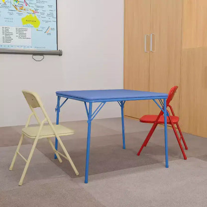 Emma e Oliver Set da tavolo e sedie pieghevoli a 3 pezzi per bambini - Set da tavolo per attività per bambini