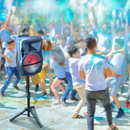 Trexonic Combination Bluetooth Portable Speaker and Tripod Stand w/ Reactive Lights
