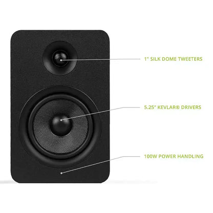 Kanto YUP6 Passive Bookshelf Speakers - Pair