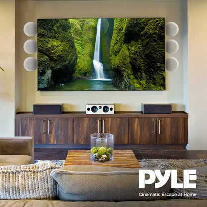 Pyle PDIC1661RD, Altoparlanti a Parete da Incasso da 6,5 Pollici, 200 Watt, a 2 Vie, da Interno, per Casa, Coppia, Bianco (3 Coppie)