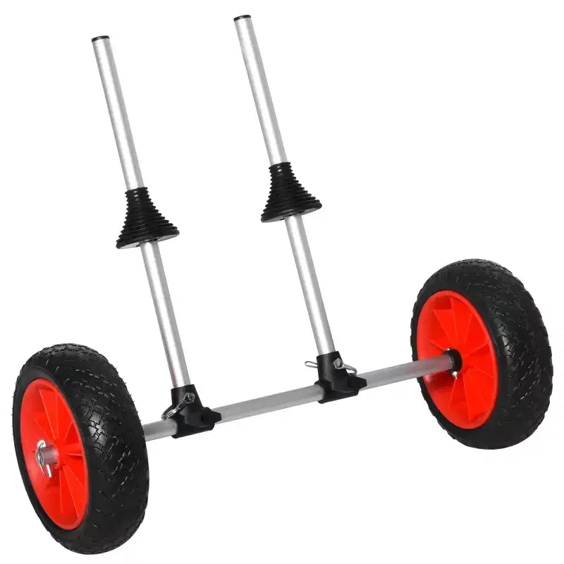Soozier Kayak Cart Trolley Trailer with Strong Aluminum Frame, Adjustable Width Crossbar, & Large Tires