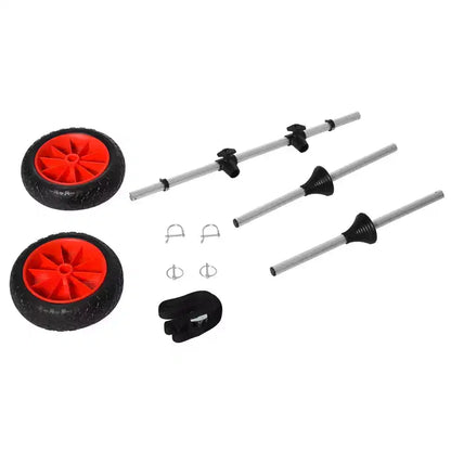 Soozier Kayak Cart Trolley Trailer with Strong Aluminum Frame, Adjustable Width Crossbar, & Large Tires