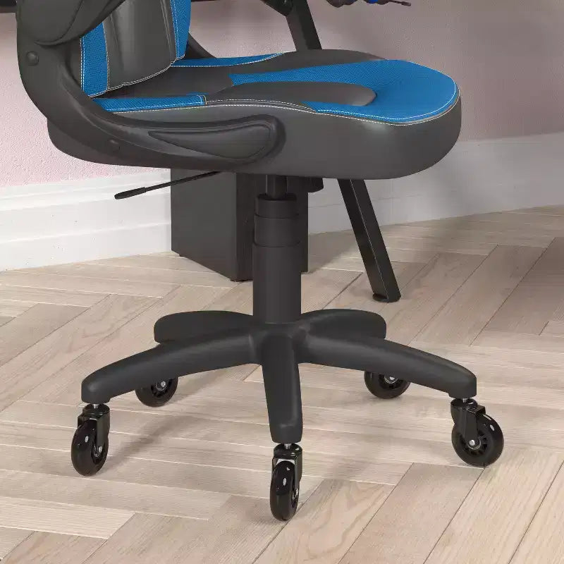 Sedia da gaming Flash Furniture X10 sedia da ufficio da corsa per PC computer con braccioli ribaltabili e ruote trasparenti