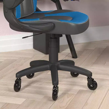 Sedia da gaming Flash Furniture X10 sedia da ufficio da corsa per PC computer con braccioli ribaltabili e ruote trasparenti