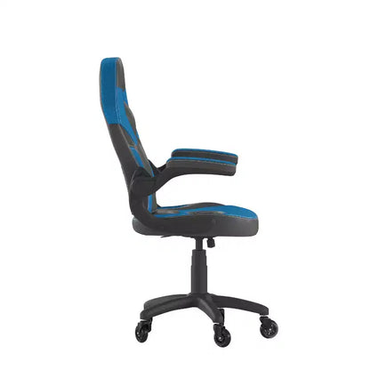 Sedia da gaming Flash Furniture X10 sedia da ufficio da corsa per PC computer con braccioli ribaltabili e ruote trasparenti
