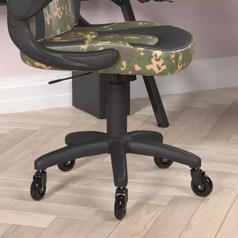 Sedia da gaming Flash Furniture X10 sedia da ufficio da corsa per PC computer con braccioli ribaltabili e ruote trasparenti
