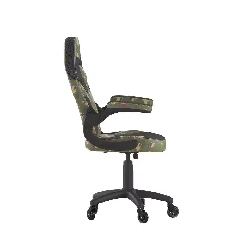 Sedia da gaming Flash Furniture X10 sedia da ufficio da corsa per PC computer con braccioli ribaltabili e ruote trasparenti