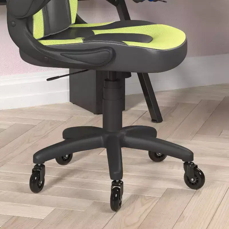 Sedia da gaming Flash Furniture X10 sedia da ufficio da corsa per PC computer con braccioli ribaltabili e ruote trasparenti