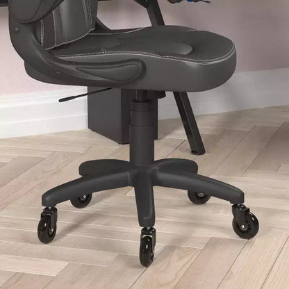Sedia da gaming Flash Furniture X10 sedia da ufficio da corsa per PC computer con braccioli ribaltabili e ruote trasparenti