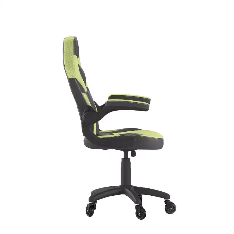 Sedia da gaming Flash Furniture X10 sedia da ufficio da corsa per PC computer con braccioli ribaltabili e ruote trasparenti