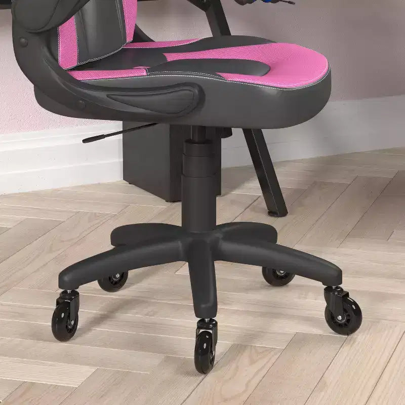 Sedia da gaming Flash Furniture X10 sedia da ufficio da corsa per PC computer con braccioli ribaltabili e ruote trasparenti