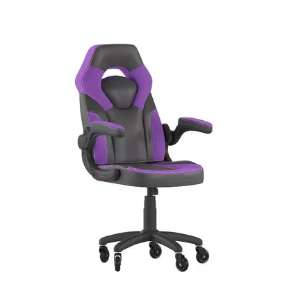 Sedia da gaming Flash Furniture X10 sedia da ufficio da corsa per PC computer con braccioli ribaltabili e ruote trasparenti
