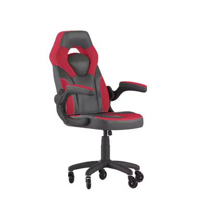 Sedia da gaming Flash Furniture X10 sedia da ufficio da corsa per PC computer con braccioli ribaltabili e ruote trasparenti