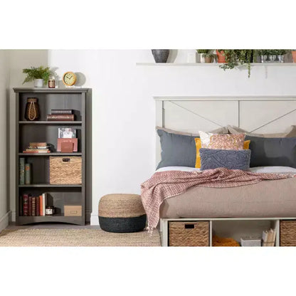 57.75 Artwork 4 Shelf Bookcase - South Shore