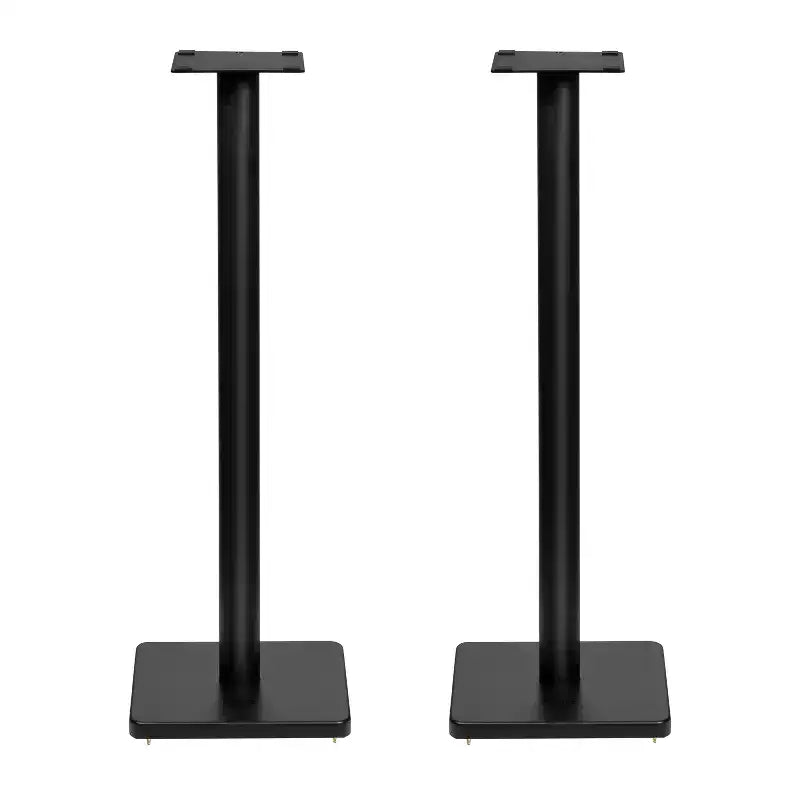 Fluance Floor Speaker Stands for Surround Sound and Bookshelf Speakers with Cable Management - Square Base/Pair (SS05S)