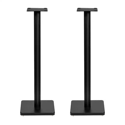 Fluance Floor Speaker Stands for Surround Sound and Bookshelf Speakers with Cable Management - Square Base/Pair (SS05S)