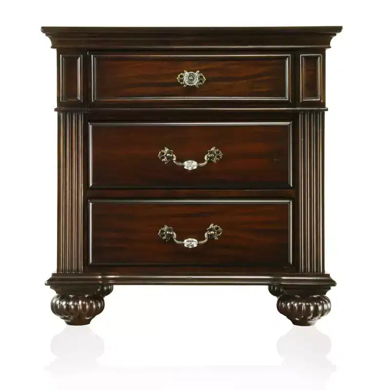 Pennings 3 Drawer Nightstand with Bun Feets - HOMES: Inside + Out