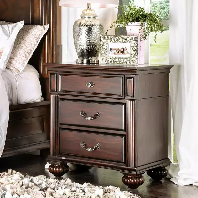Pennings 3 Drawer Nightstand with Bun Feets - HOMES: Inside + Out