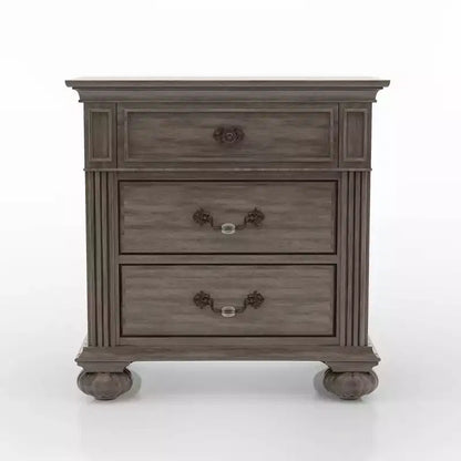 Pennings 3 Drawer Nightstand with Bun Feets - HOMES: Inside + Out