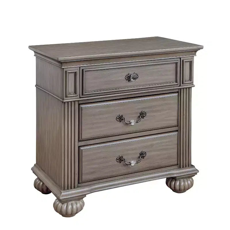 Pennings 3 Drawer Nightstand with Bun Feets - HOMES: Inside + Out