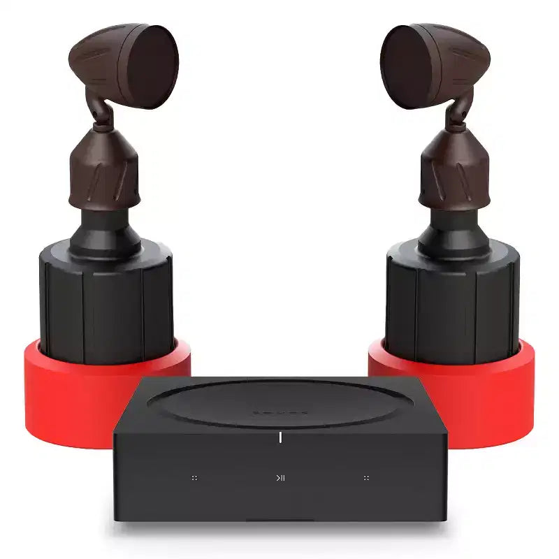 Rockustics Cherry Bomb Outdoor Speakers (Pair) with Amp Wireless Hi-Fi Player