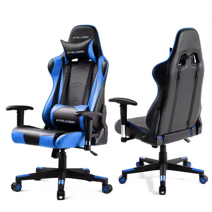 Sedia da Ufficio Gaming in Pelle PU con Poggiatesta e Cuscino Lombare Regolabili - GTRACING