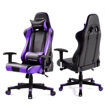 Sedia da Ufficio Gaming in Pelle PU con Poggiatesta e Cuscino Lombare Regolabili - GTRACING