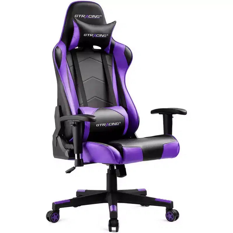 Sedia da Ufficio Gaming in Pelle PU con Poggiatesta e Cuscino Lombare Regolabili - GTRACING