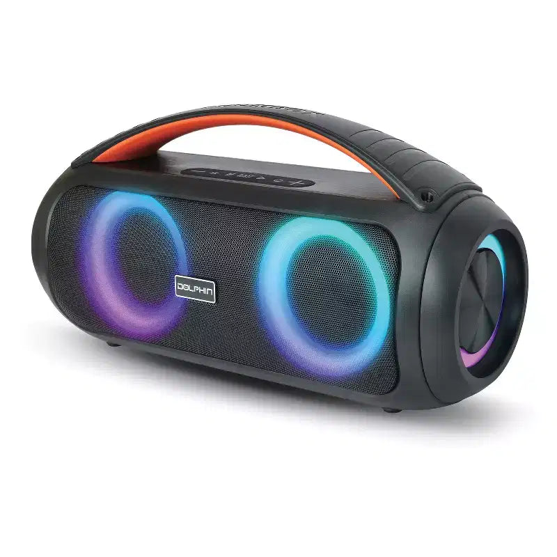 Dolphin Audio LX-220 Altoparlante portatile Boom Box Bluetooth impermeabile da 30 Watt a potenza continua con luci