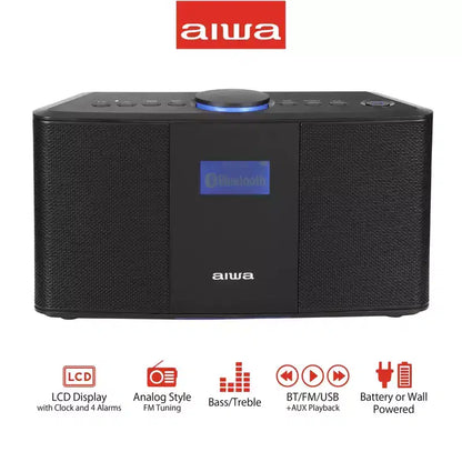 Altoparlante Bluetooth Wireless AIWA Exos 5 con Display LCD - Nero