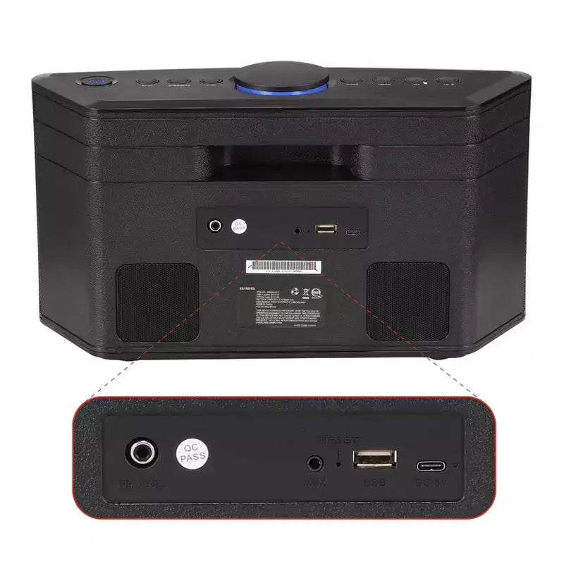 Altoparlante Bluetooth Wireless AIWA Exos 5 con Display LCD - Nero