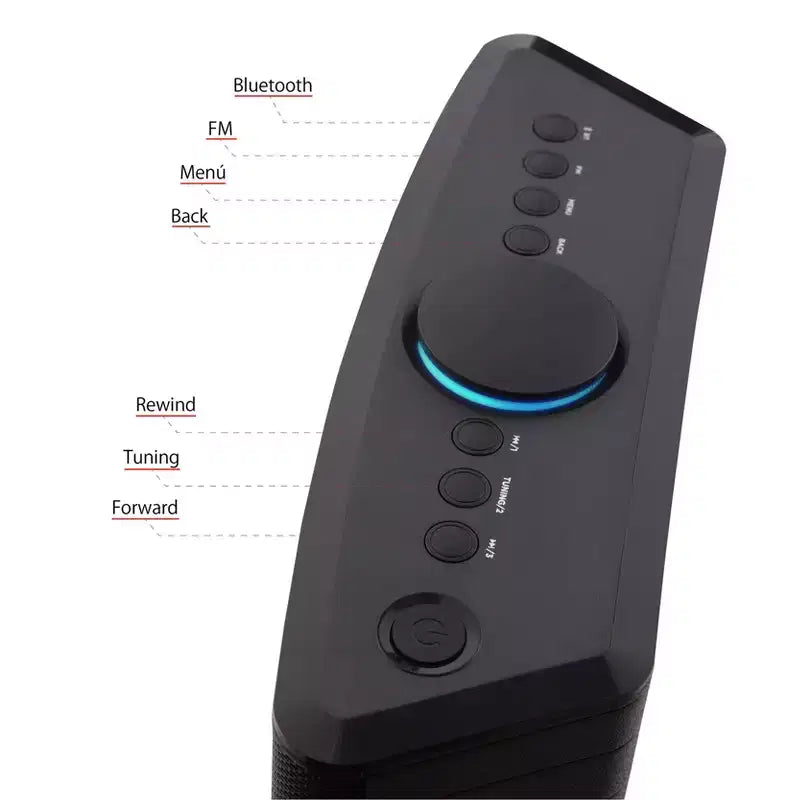Altoparlante Bluetooth Wireless AIWA Exos 5 con Display LCD - Nero