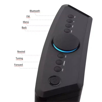 Altoparlante Bluetooth Wireless AIWA Exos 5 con Display LCD - Nero