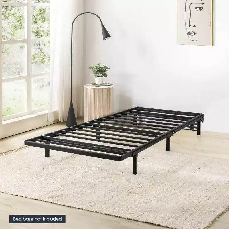 Best Price Mattress 1.6" Bunkie Board in metallo Supporto materasso, Ricambio doghe letto Nero