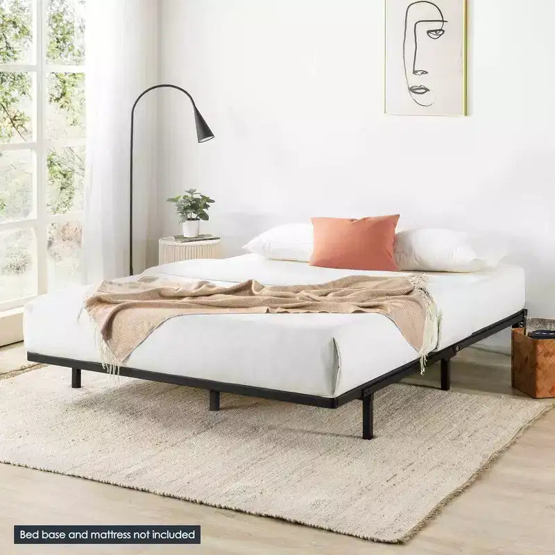 Best Price Mattress 1.6" Bunkie Board in metallo Supporto materasso, Ricambio doghe letto Nero