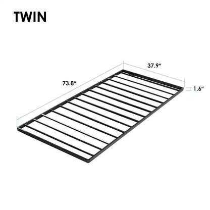 Best Price Mattress 1.6" Bunkie Board in metallo Supporto materasso, Ricambio doghe letto Nero