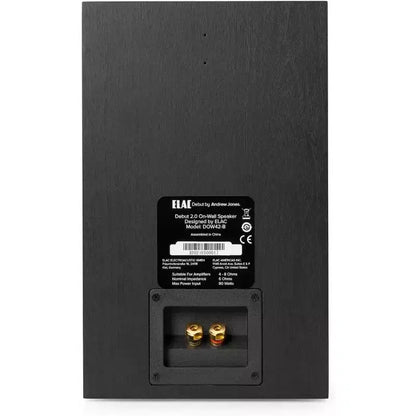 Diffusori ELAC Debut 2.0 DOW42-BK 4 on-wall per audio surround con cabinet in MDF per Home Theater e sistemi audio