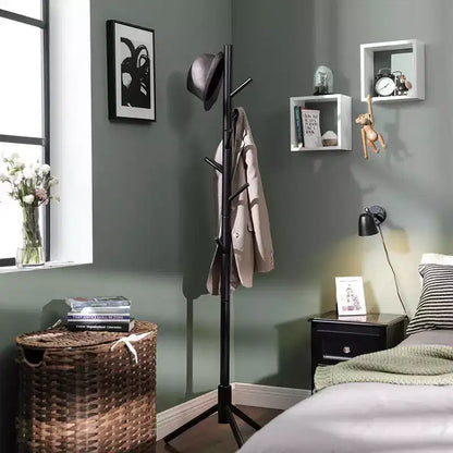 VASAGLE 8 Hooks Solid Wood Coat Rack Free Standing Coat Rack Tree-Shaped Coat Rack