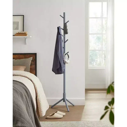 VASAGLE 8 Hooks Solid Wood Coat Rack Free Standing Coat Rack Tree-Shaped Coat Rack